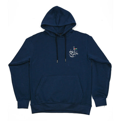 Navy Buteekh Flag Logo Adult Unisex Hoodie