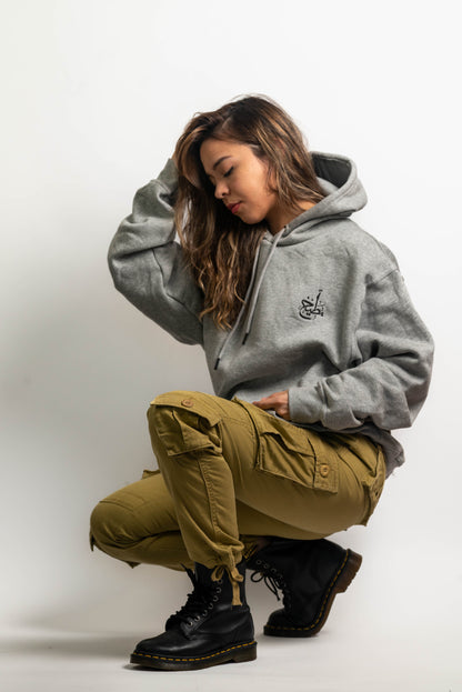 Grey Buteekh Logo Adult Unisex Hoodie