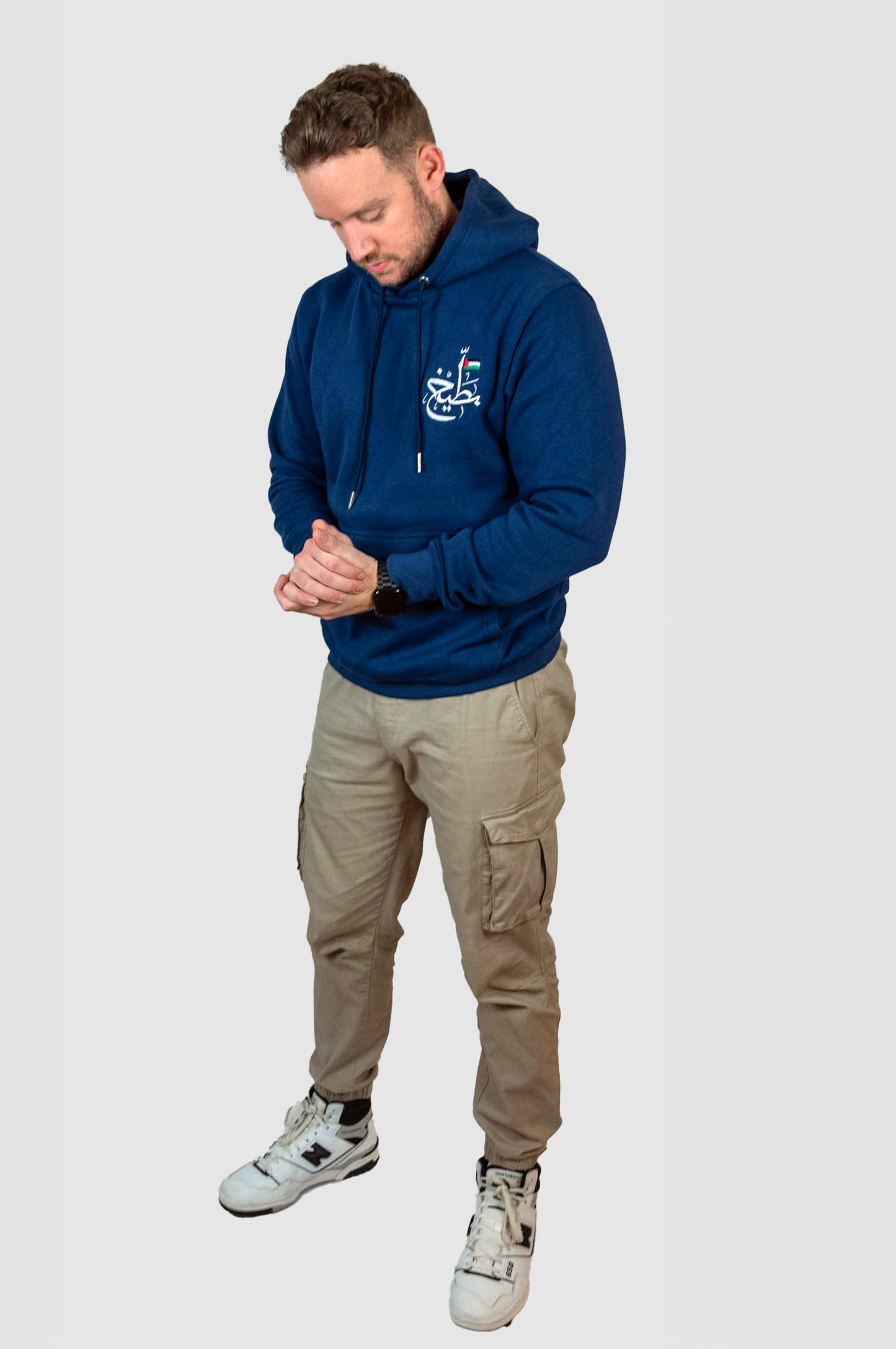 Navy Buteekh Flag Logo Adult Unisex Hoodie