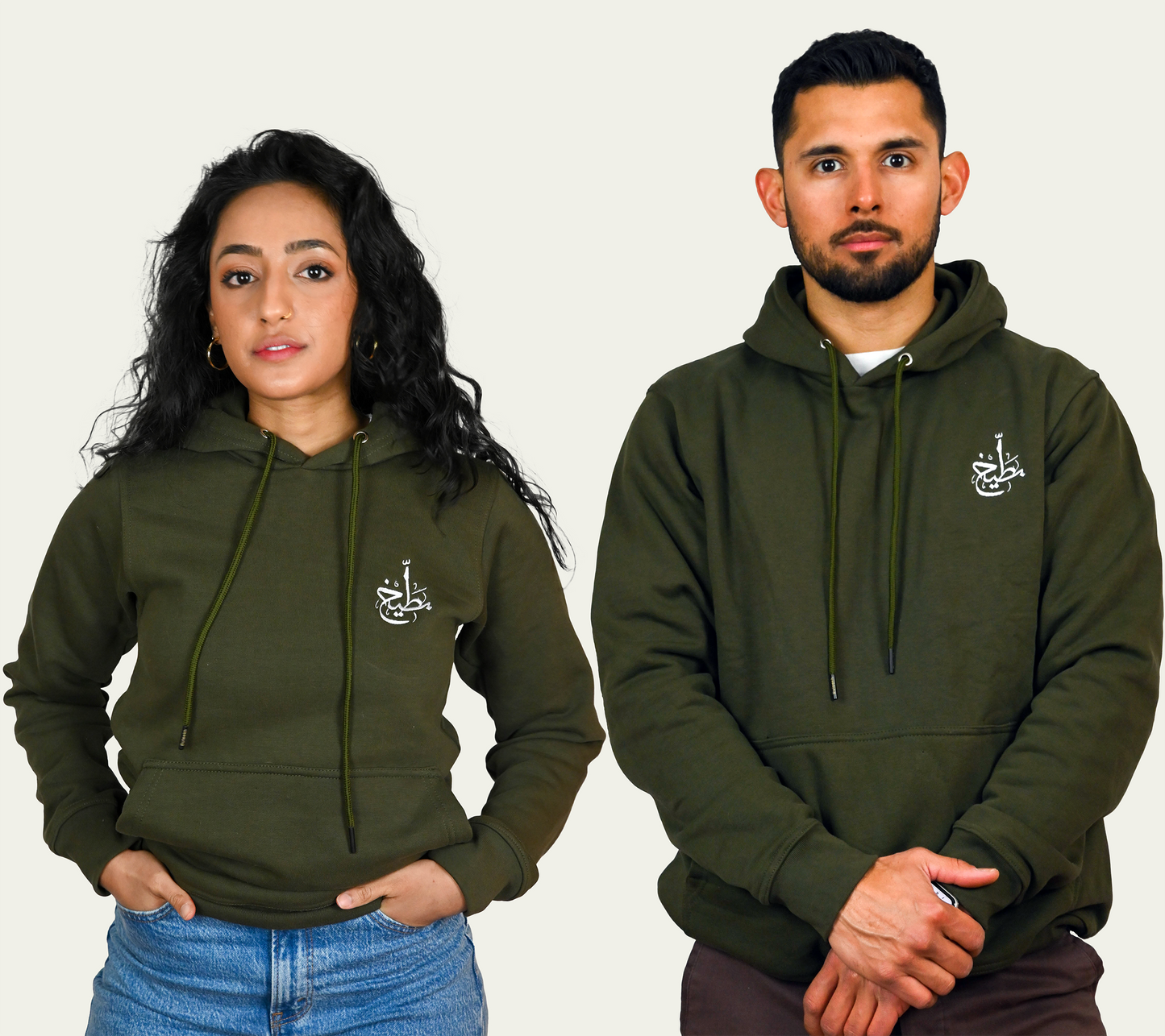 Olive Green Buteekh Logo Adult Unisex Hoodie