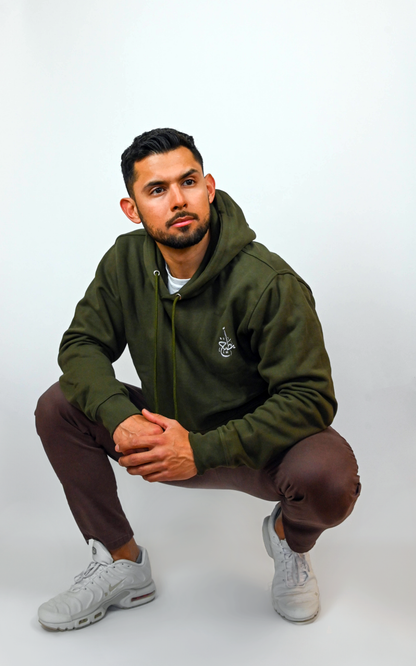 Olive Green Buteekh Logo Adult Unisex Hoodie