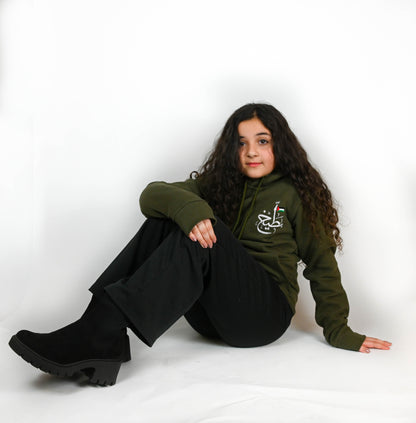 Olive Green Buteekh Youth Unisex Hoodie